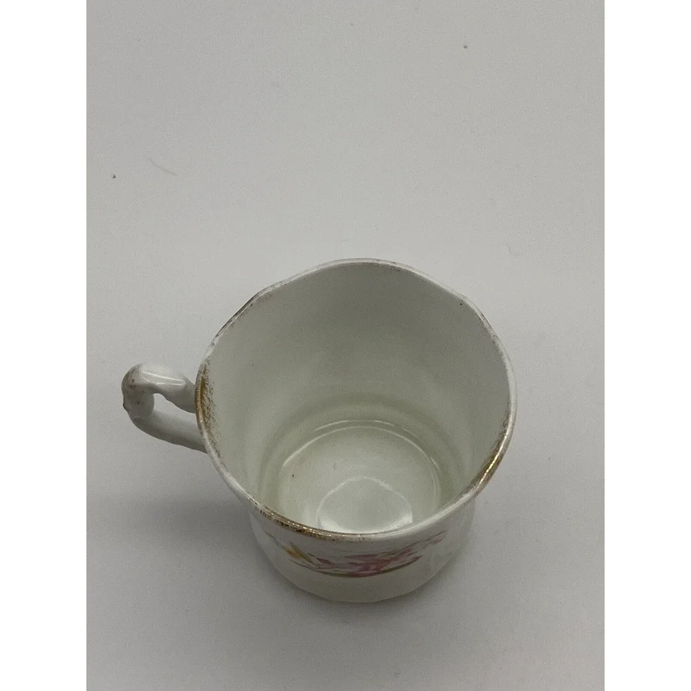 Antique Carl‎ Tielsch TC Demitasse Porcelain Teacup Floral Gold Germany 2-1/2
